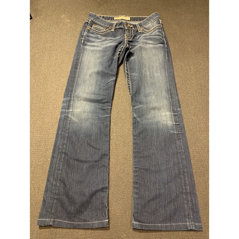 BKE Madison Boot Cut Jeans size 27x29 Stretch Blue Denim Low Waist